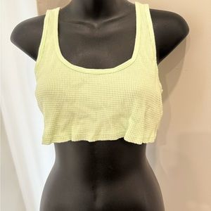 TNA Neon Green Crop Tank